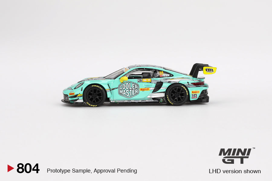 MINI GT #804 Porsche 911 GT3 R #28 HubAuto Racing 2023 FIA GT