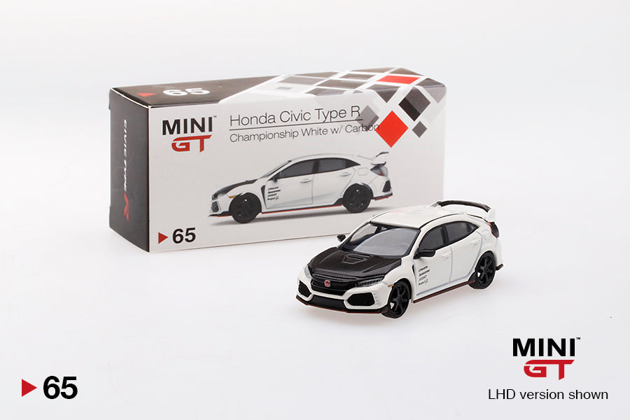 MINI GT #65 Honda Civic Type R FK8 Championship white w/ Carbon