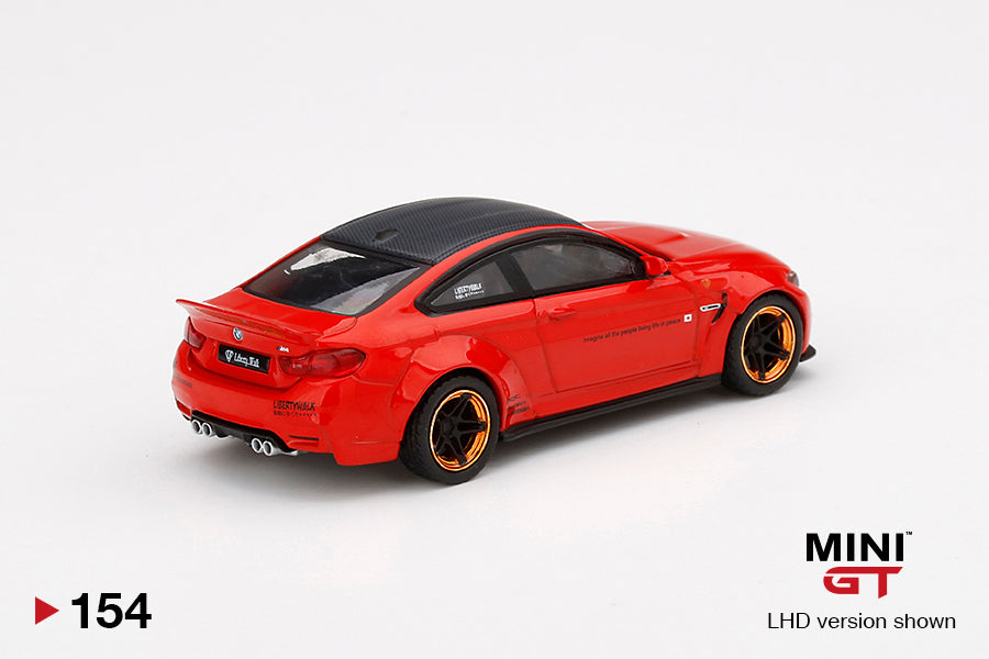 MINIGT 1/64 154  M4 LB-WORKS レッド MINI GT #154 LB☆WORKS BMW M4 Red w/ Copper Wheel – J Toys Hobby