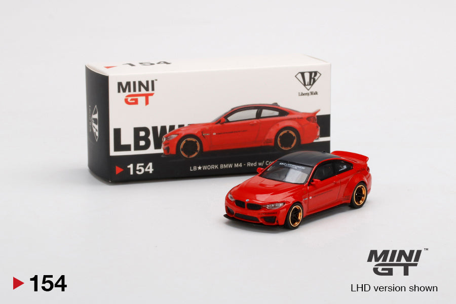 MINI GT #154 LB☆WORKS BMW M4 Red w/ Copper Wheel – J Toys Hobby