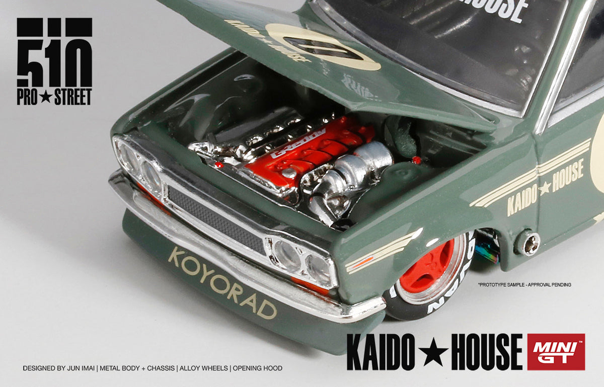 Kaido House x MINI GT #01 Datsun 510 Pro Street OG Green – J Toys