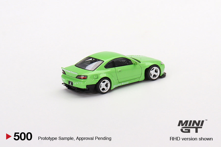 ミニカー MiniGT S15 Green Rocket Bunny MINI GT #500 Nissan Silvia S15 Rocket Bunny Green – J Toys Hobby