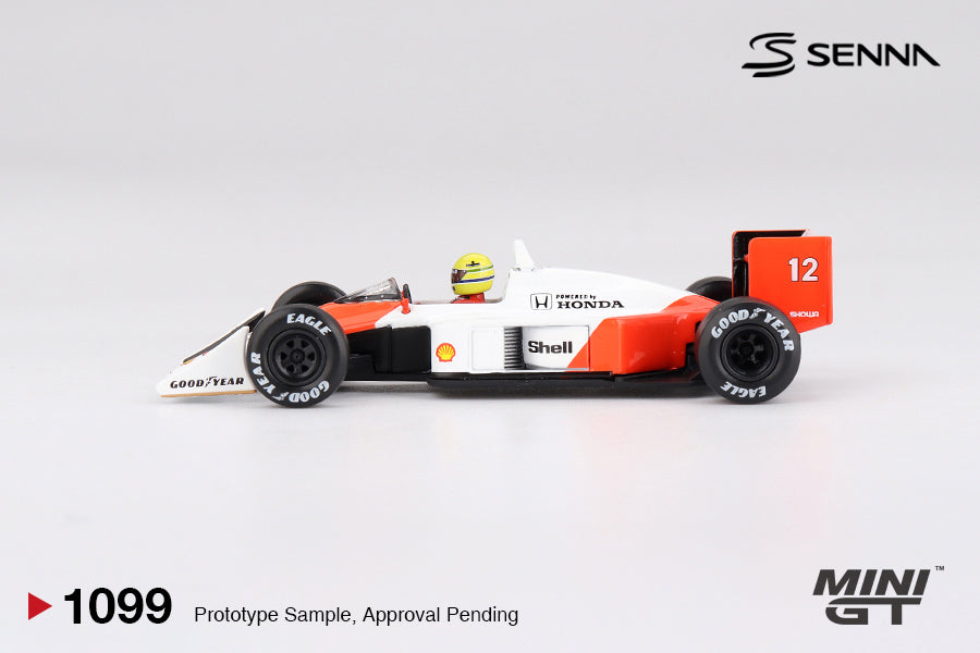MINI GT #1099 McLaren MP4/4 #12 Ayrton Senna 1988 Japanese Grand