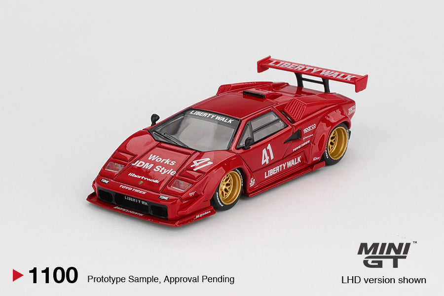 MINI GT #1100 Lamborghini Countach LB-WORKS Red – J Toys Hobby