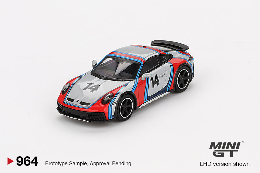 2025 MINI GT #964 Porsche 911 Dakar Ice Grey Metallic 