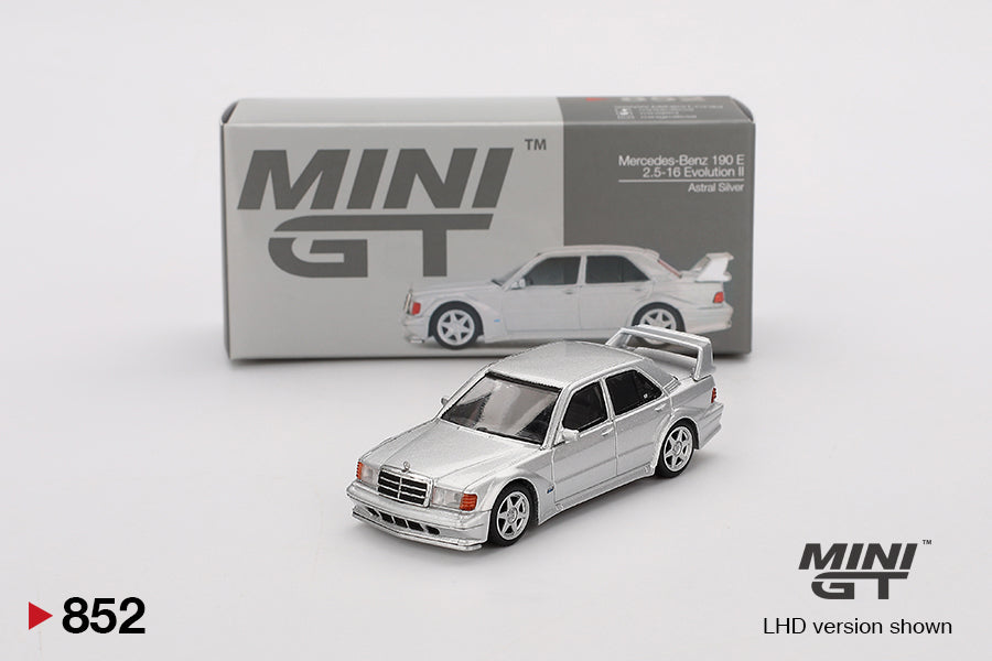 2025 MINI GT #852 Mercedes-Benz 190E 2.5-16 Evolution II Astral