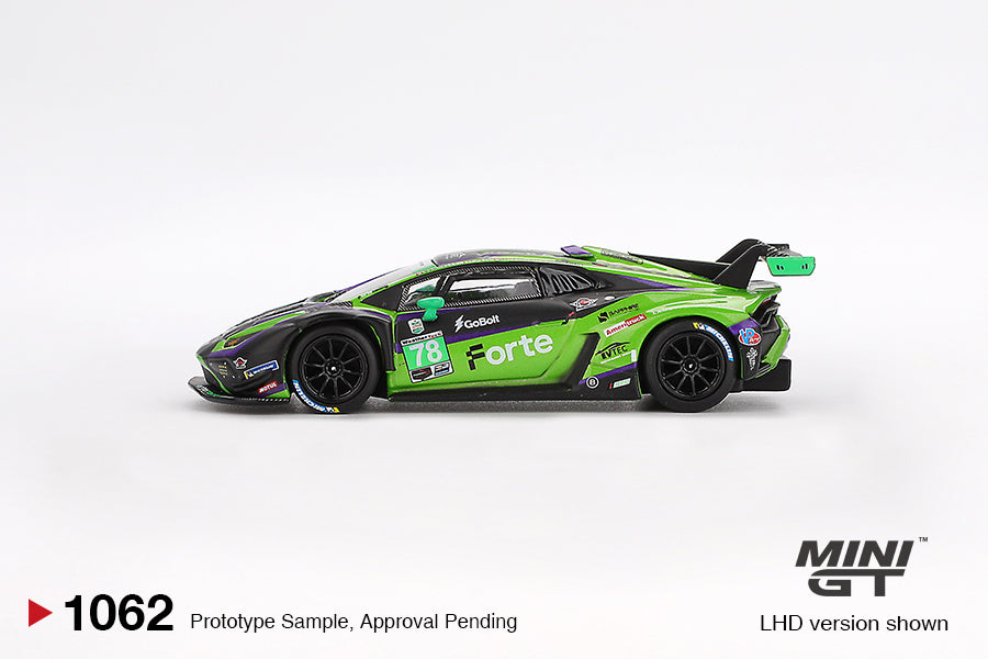 MINI GT #1062 Lamborghini Huracán GT3 EVO2 #78 Forte Racing 2024
