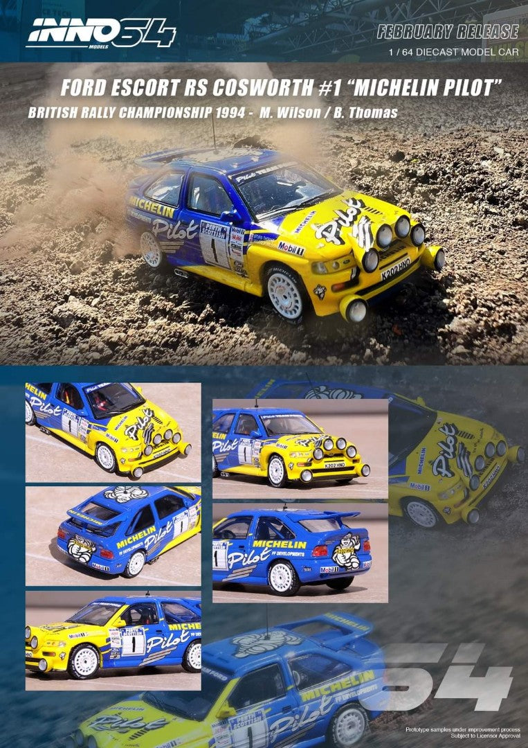 INNO64 FORD ESCORT RS COSWORTH #1 MICHELIN PILOT British Rally