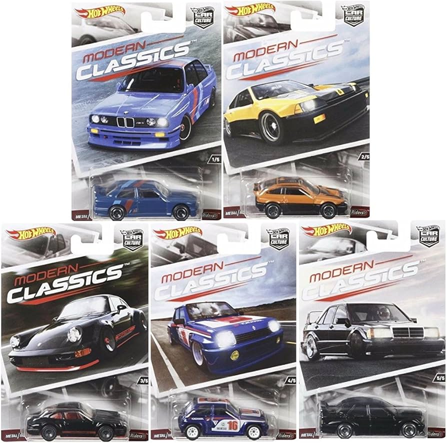2017 Hot Wheels Premium Car Culture Modern Classics Set of 5 Cars