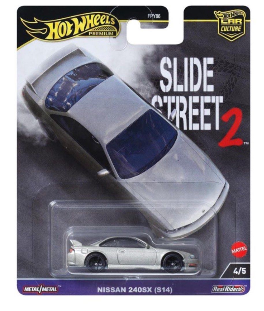 2024 HOT WHEELS SLIDE STREET 2 98 NISSAN 240SX (S14) – J