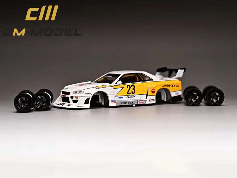ミニカー SKYLINE SILHOUETTE LB-ER34 Mini GT Nissan LB-ER34 Super Silhouette Skyline - 1:64, Red