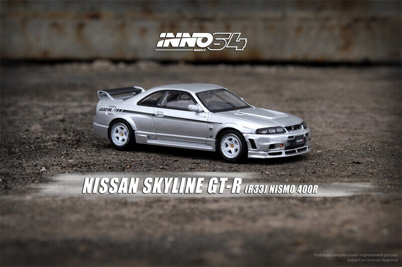 Nissan Skyline GT-R (R33) in Silver 1:64 by Error404 Model