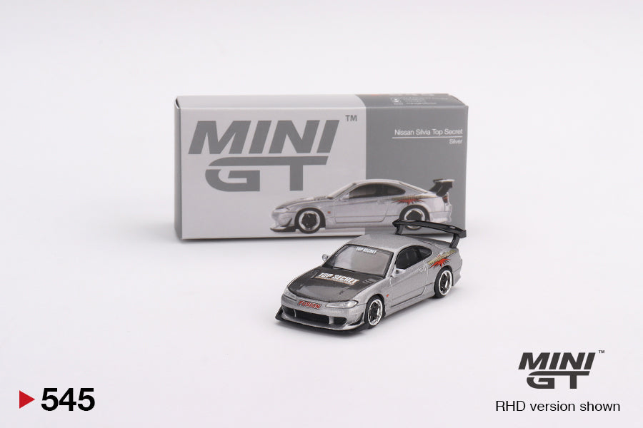 MINI GT #545 Nissan Silvia Top Secret S15 Silver – J Toys Hobby