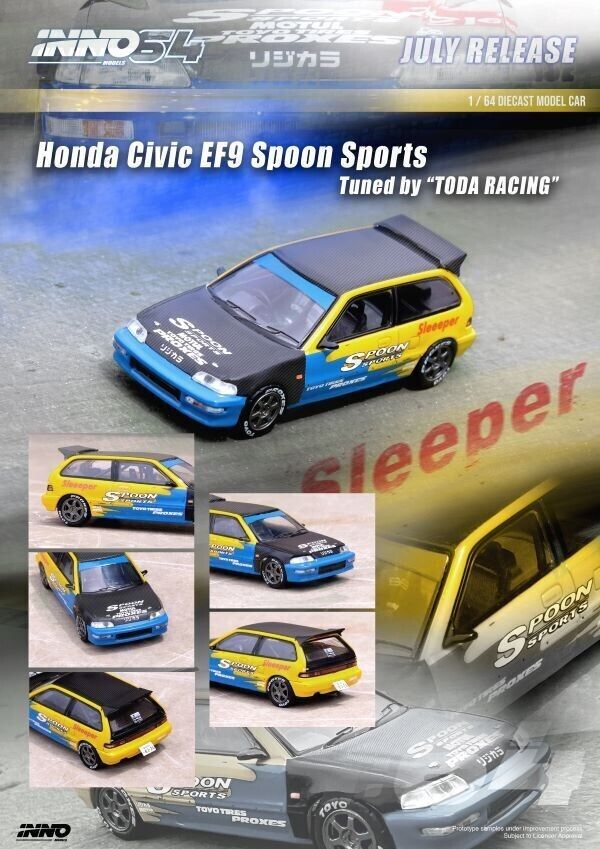 INNO64 HONDA CIVIC EF9 SPOON LIVERY TUNED BY TODA RACING JDM
