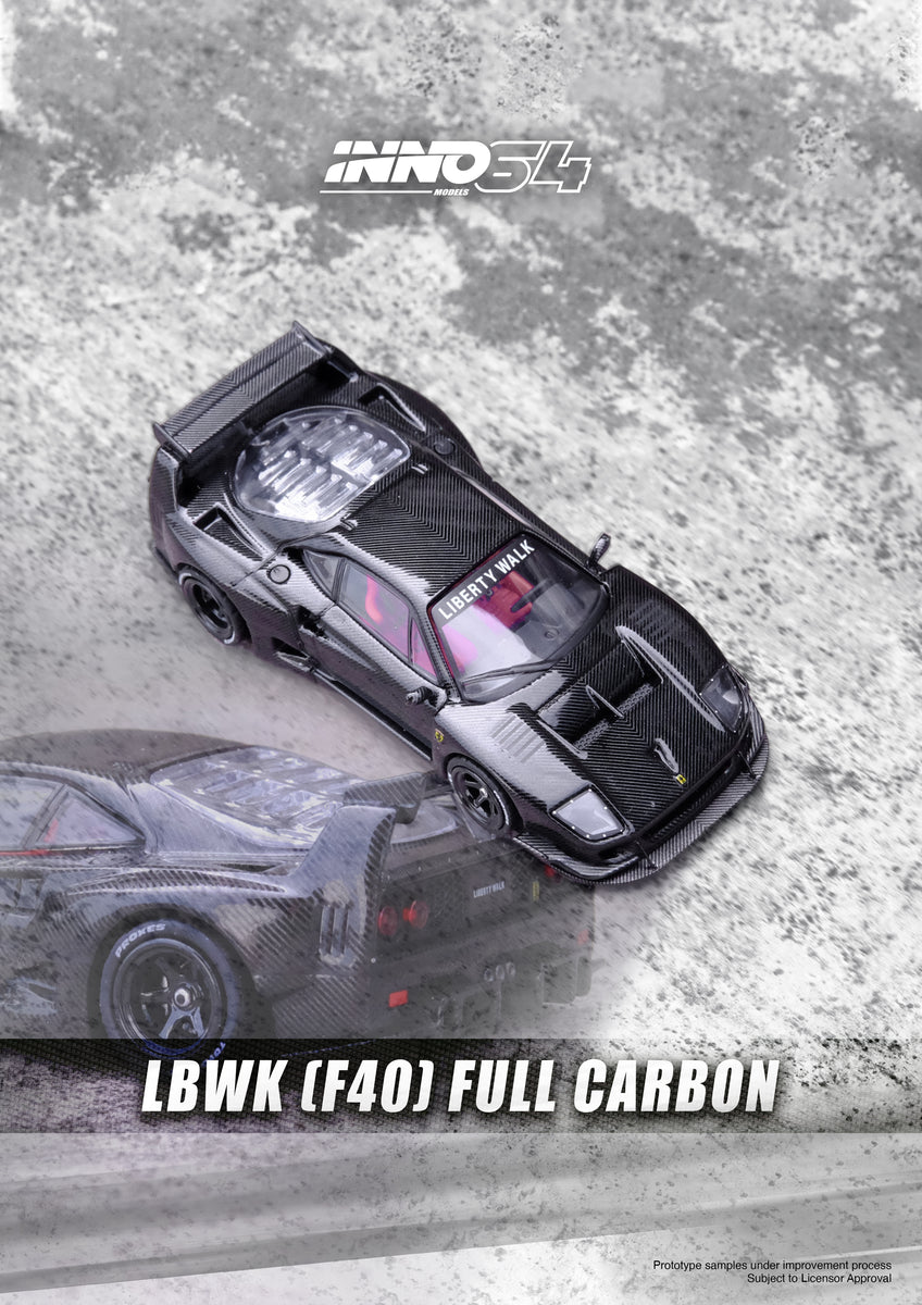1:64 Inno64 inno Ferrari F40 Liberty Walk Matt Black Hong Kong Toycar Salon  2023 | eBay