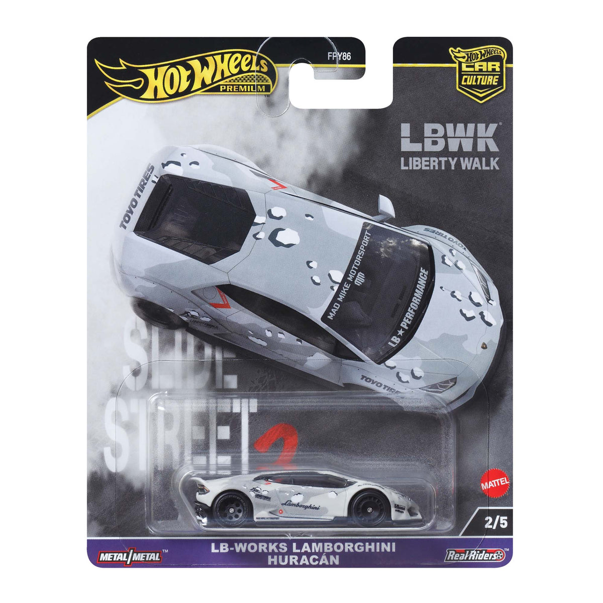 2024 HOT WHEELS SLIDE STREET 2 LB-WORKS LAMBORGHINI HURACAN
