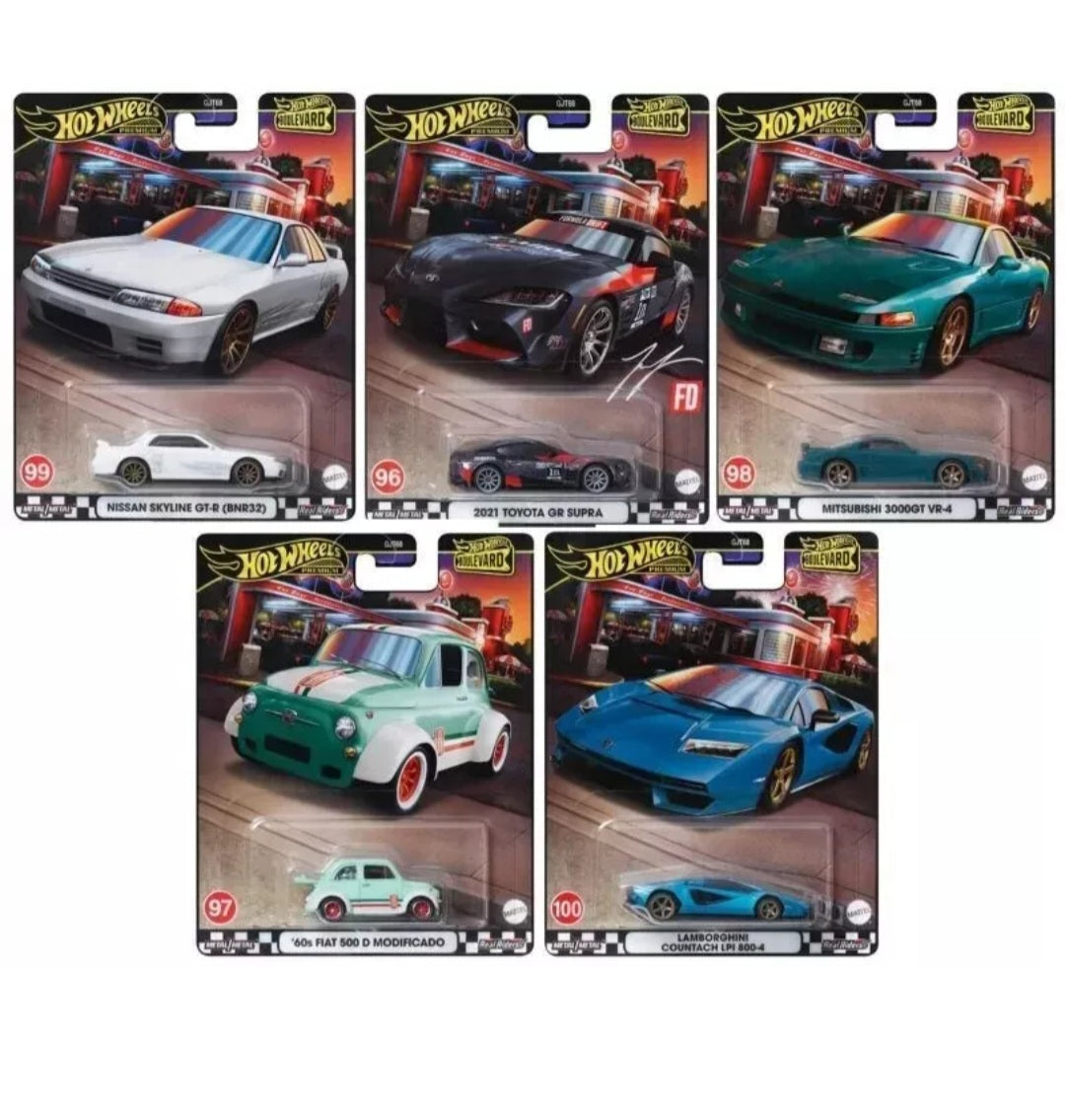 2024 HOT WHEELS Premium Boulevard MIX Complete Set of 5 – J Toys Hobby
