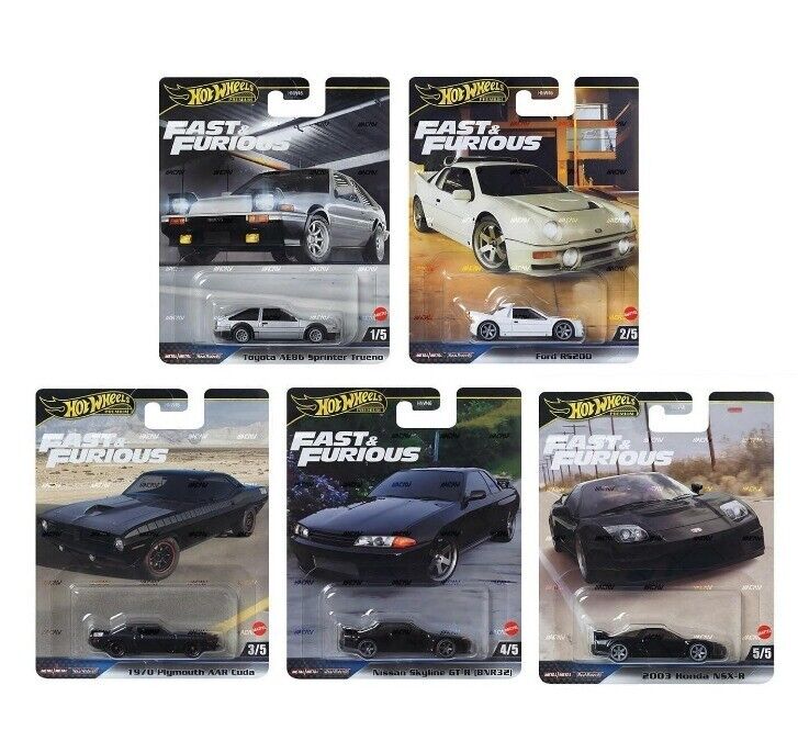 Hot Wheels Premium Fast And Furious set completo originale veloce mai Hot Wheels Premium Fast And Furious set completo originale veloce mai