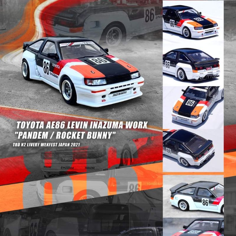 INNO64 AE86 Levin INAZUMA WORX PANDEM ROCKET BUNNY – J Toys Hobby