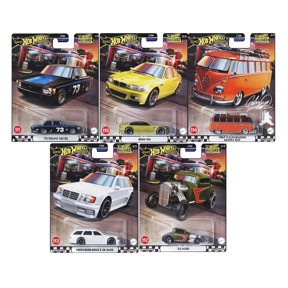 2024 Hot Wheels Premium Boulevard Mix SET OF 5 E36 #111-115 – J