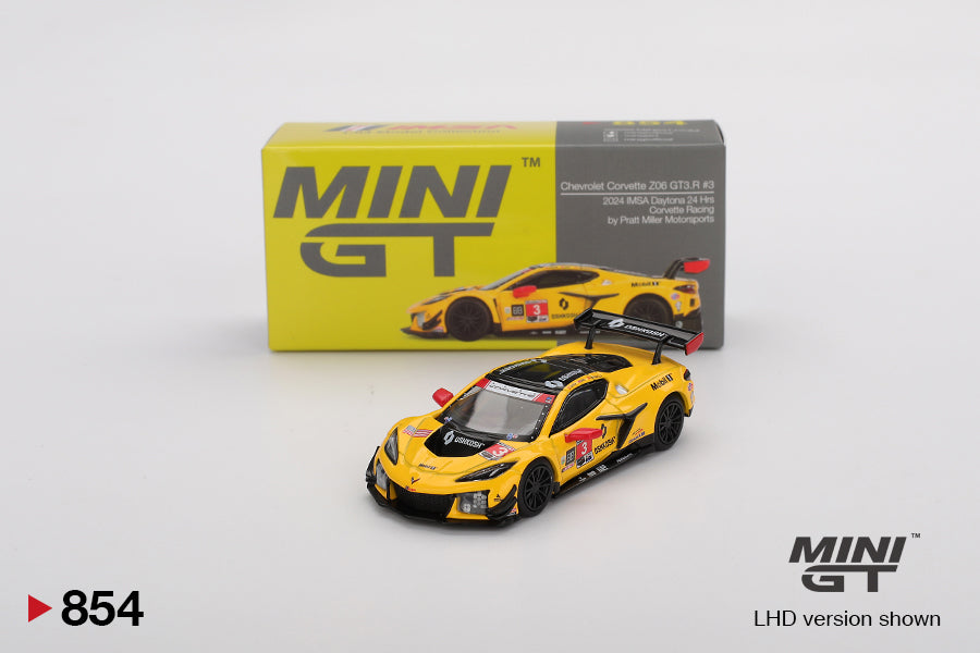 2025 MINI GT #854 Chevrolet Corvette Z06 GT3.R #3 Corvette Racing