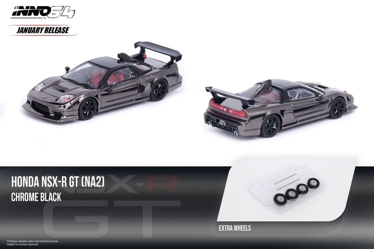 INNO64 1/64 Honda NSX-R GT (NA2) Chrome Black – J Toys Hobby