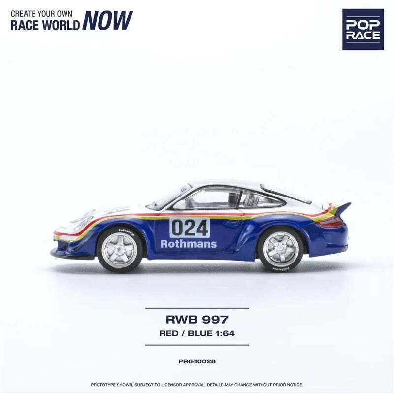 POP RACE 1:64 RWB PORSCHE 997 Rothmans Racing – J Toys Hobby