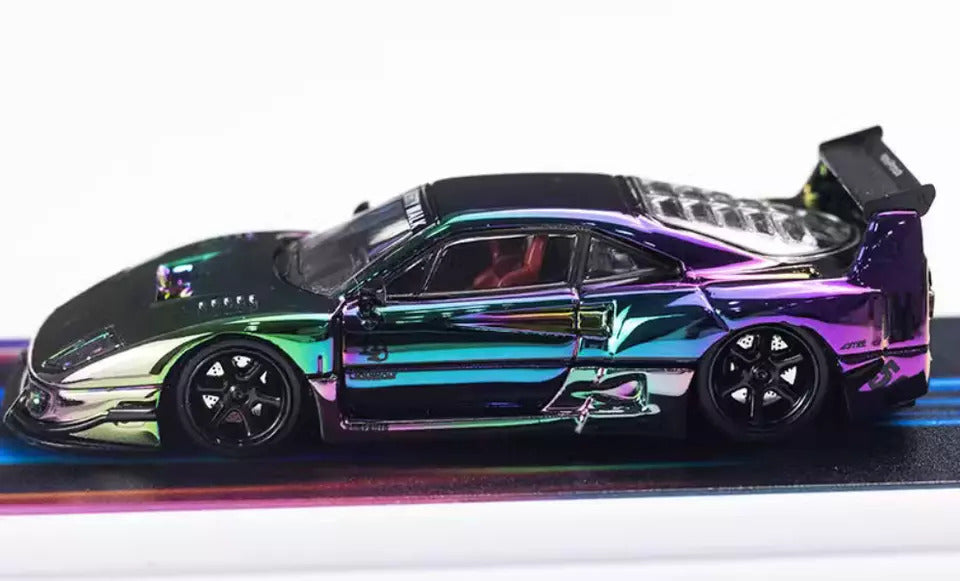 TOP ART 1:64 LBWK F40 Racing Sports Chameleon Chrome – J Toys Hobby