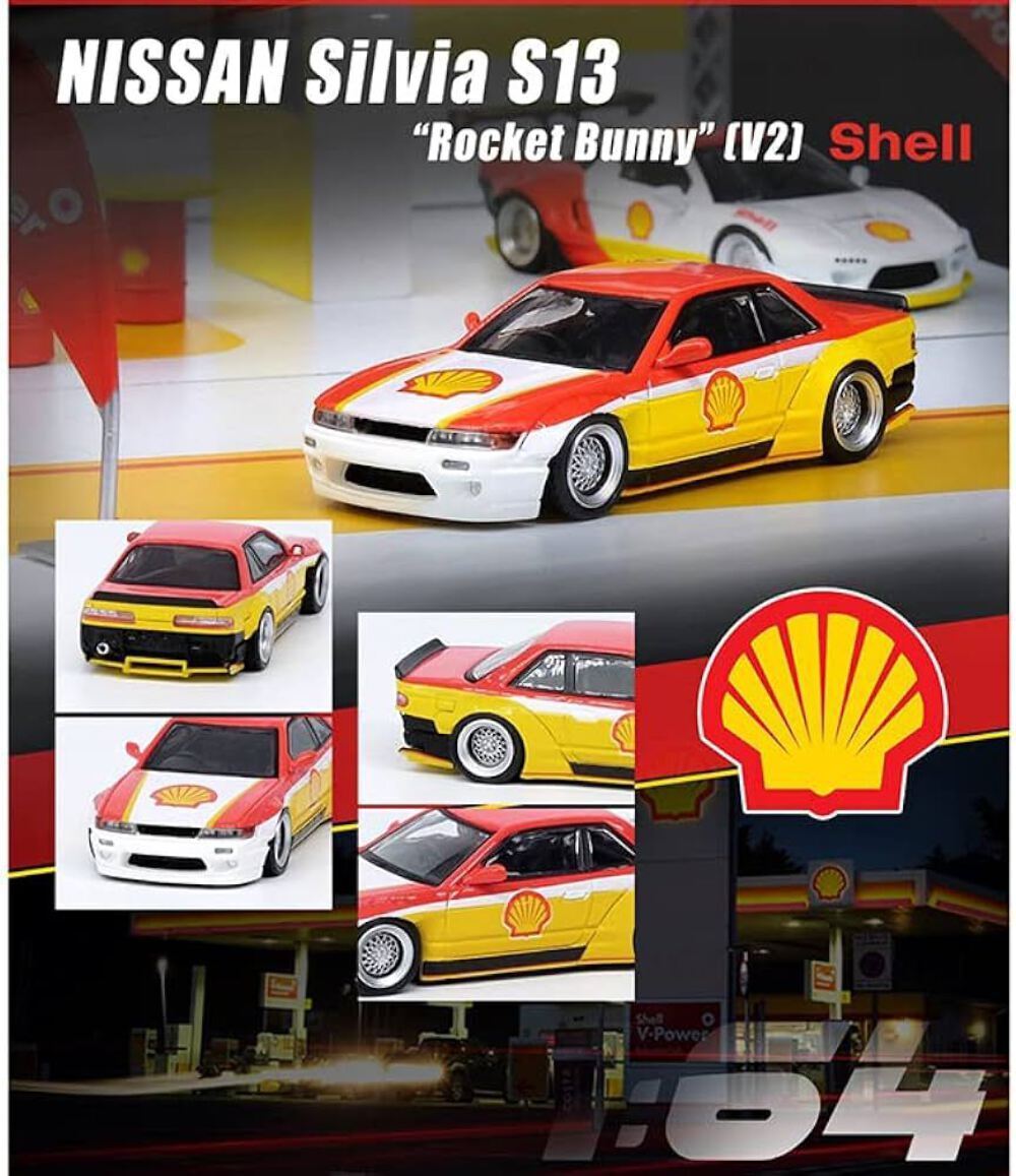 2022 INNO64 SHELL TINY 1/64 NISSAN SILVIA S13 Rocket Bunny V2 HK
