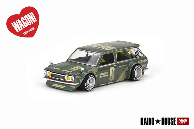 Kaido House x MINI GT Datsun KAIDO 510 Wagon Green RHD 010 – J Toys Hobby