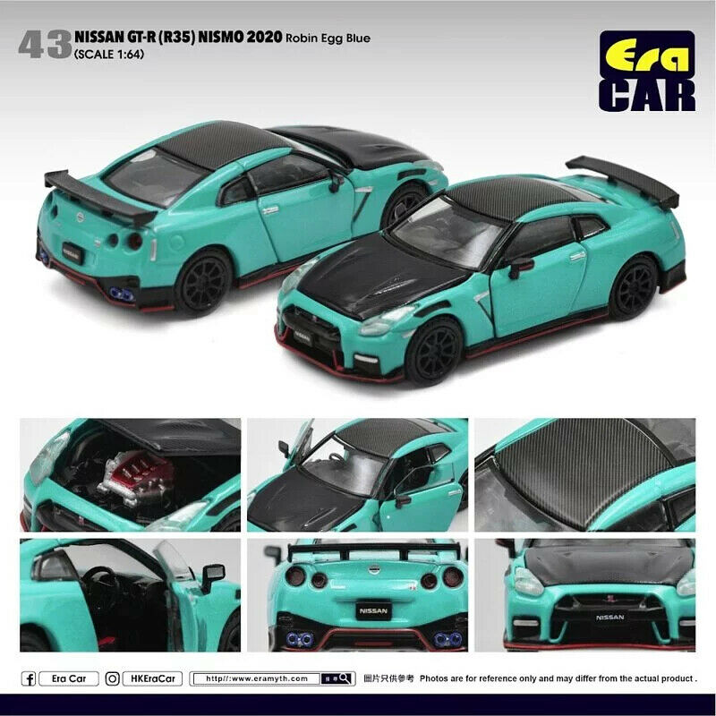 ERA CAR 1:64 43 Nissan GT-R (R35) Nismo 2020 Robin Egg Blue – J