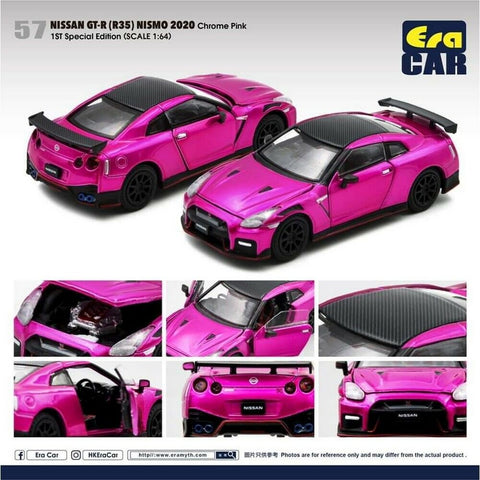 ERA CAR 1:64 57 Nissan GT-R R35 Nismo 2020 Chrome Pink 1st Ed.