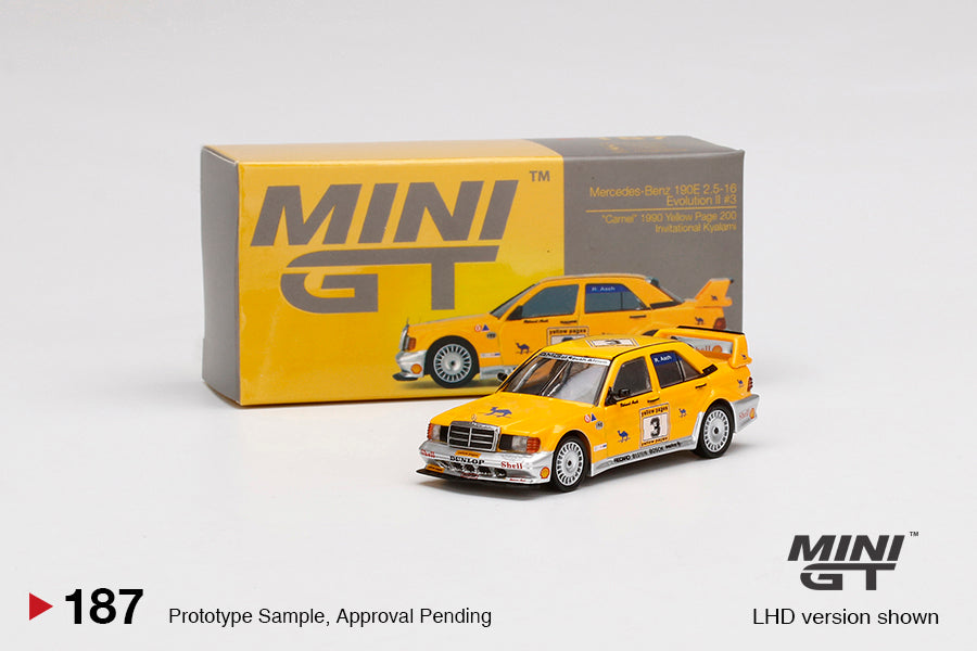 MINI GT #187 Mercedes-Benz 190E 2.5-16 Evolution II #3 CAMEL – J