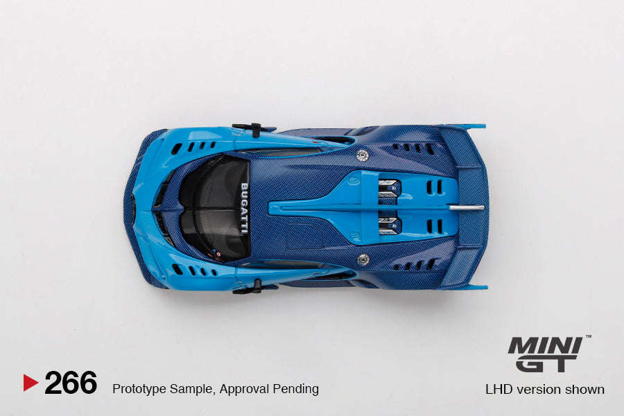 MINI GT #266 Bugatti Vision Gran Turismo Light Blue LHD – J Toys Hobby