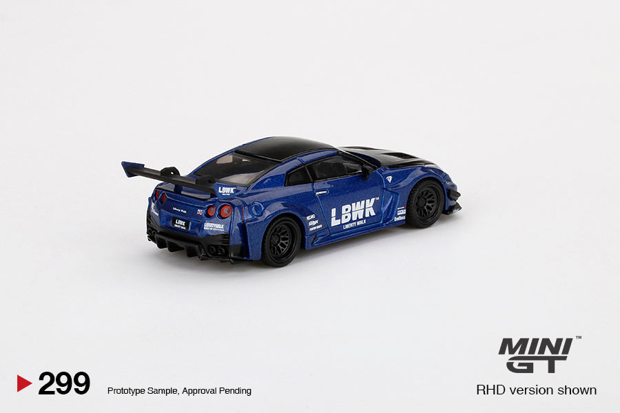 MINI GT #299 LB-Silhouette WORKS GT NISSAN 35GT-RR Ver.2 LBWK Blue