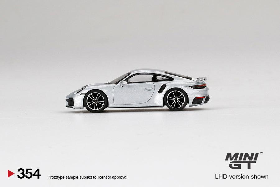 MINI GT #354 Porsche 911 Turbo S GT Silver Metallic LHD – J