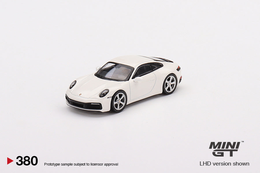 MINI GT #380 Porsche 911 (992) Carrera S White LHD