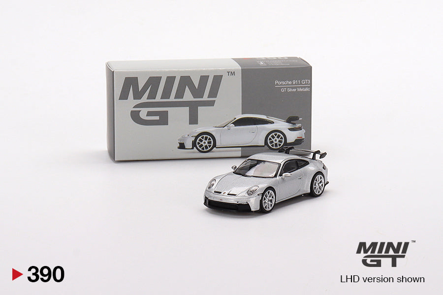 2022 MINI GT #390 Porsche 911 (992) GT3 GT Silver Metallic – J