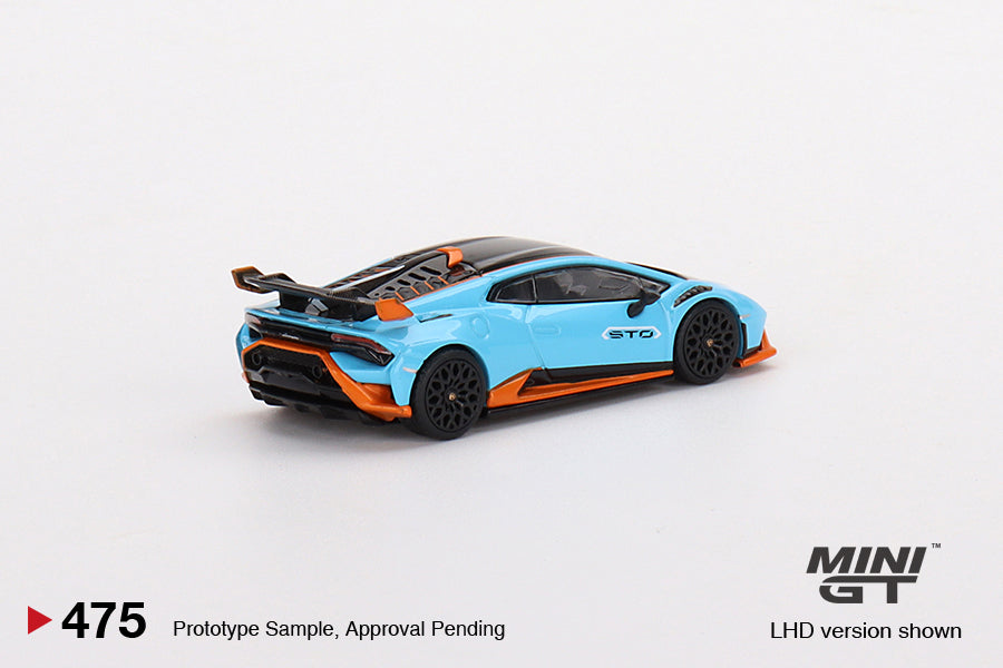 MINI GT Lamborghini Huracán STO Blu 475 MINI GT #475 Lamborghini Huracán STO Blu Laufey – J Toys Hobby