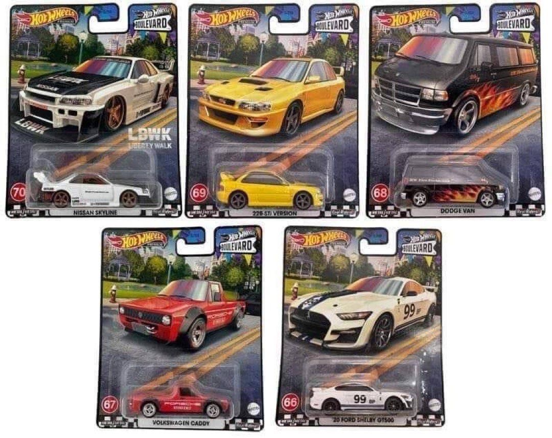 2023 Hot Wheels Premium Boulevard Mix P Complete Set of