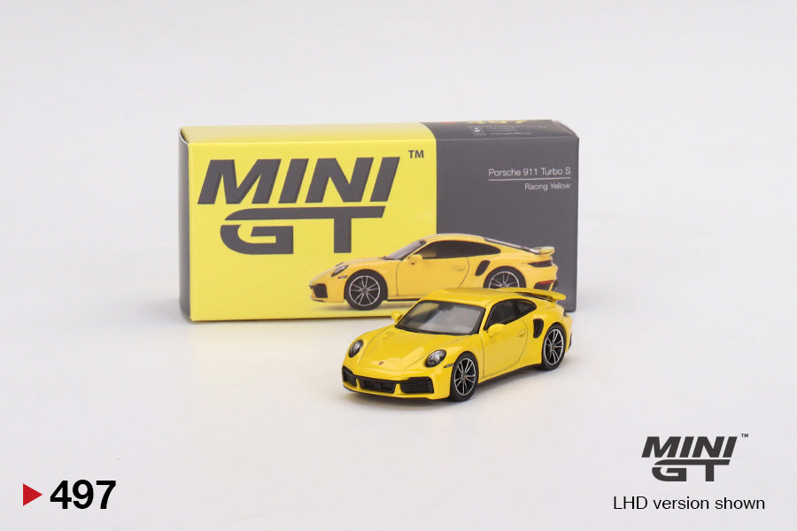ミニカー MINI GT Porsche 911 Turbo S Racing Yello MINIGT.com – Welcome to the World of 1:64!