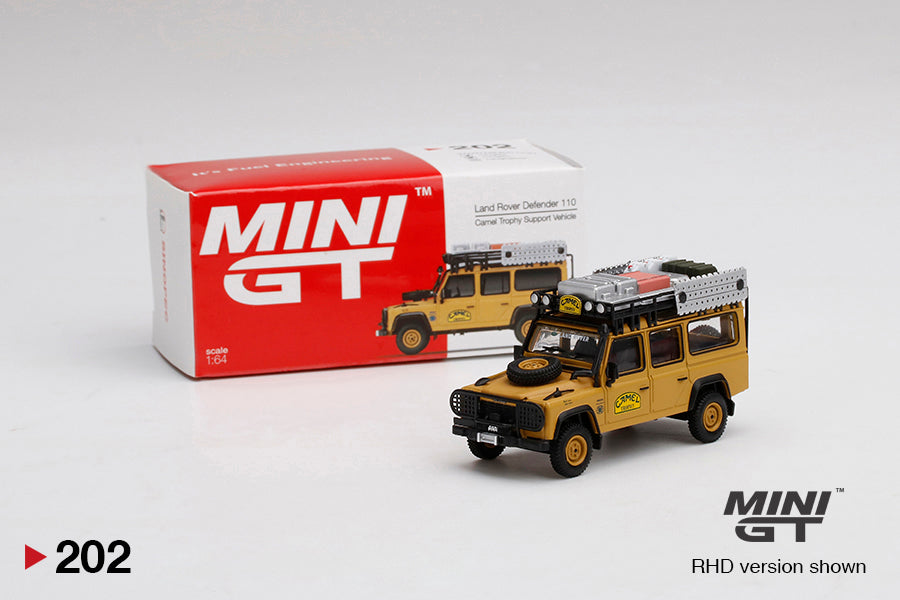 MINI GT Land Rover Defender 110 2個セット Mini GT 1:64 Land Rover Defender 110 1989 Camel Trophy