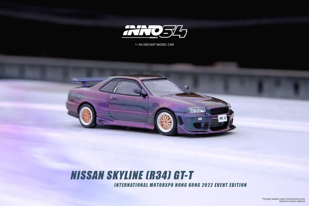 INNO64 Nissan SKYLINE GTT R34 GTR Magic Purple IMX Hong Kong 2022 Even – J  Toys Hobby