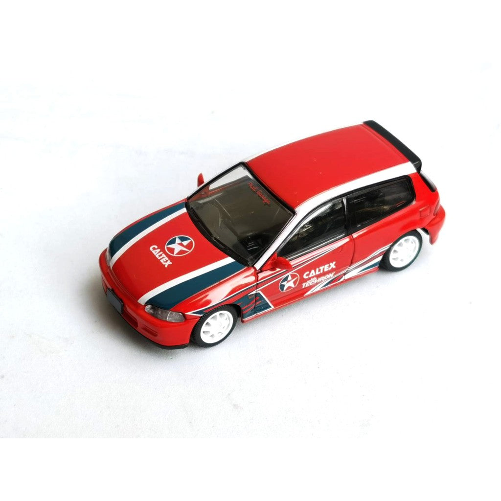 TOMYTEC 1:64 Vintage Neo Tomytec Caltex Honda Civic EG6 SiR – J