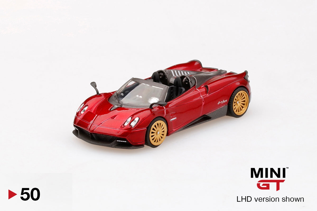 MINI GT #50 Pagani Huayra Roadster Rosso Monza Red LHD – J Toys Hobby
