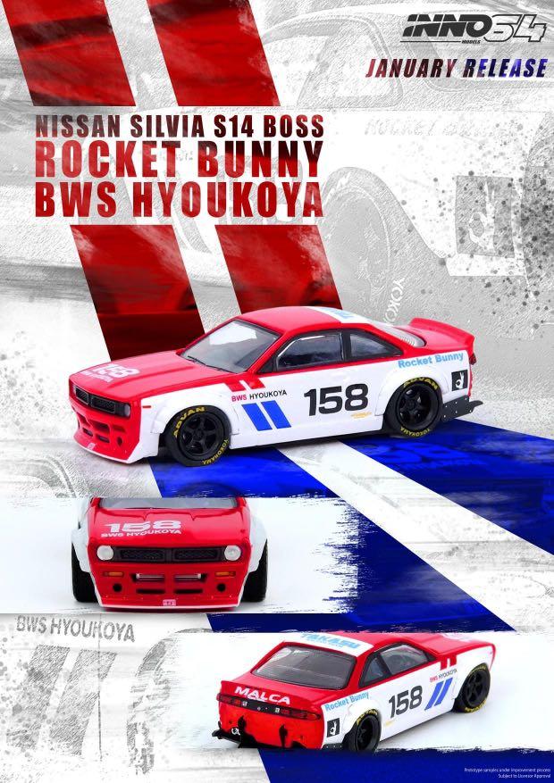 INNO64 Nissan Silvia S14 Rocket Bunny Boss BWS Hyoukoya – J Toys Hobby