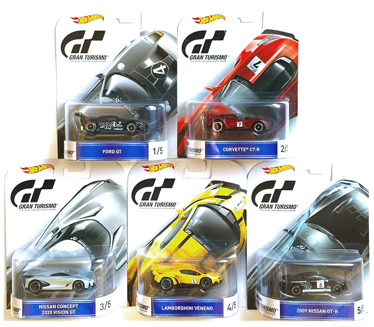 2016 Hot Wheels Retro Entertainment DMC55-959C GT Gran Turismo Set