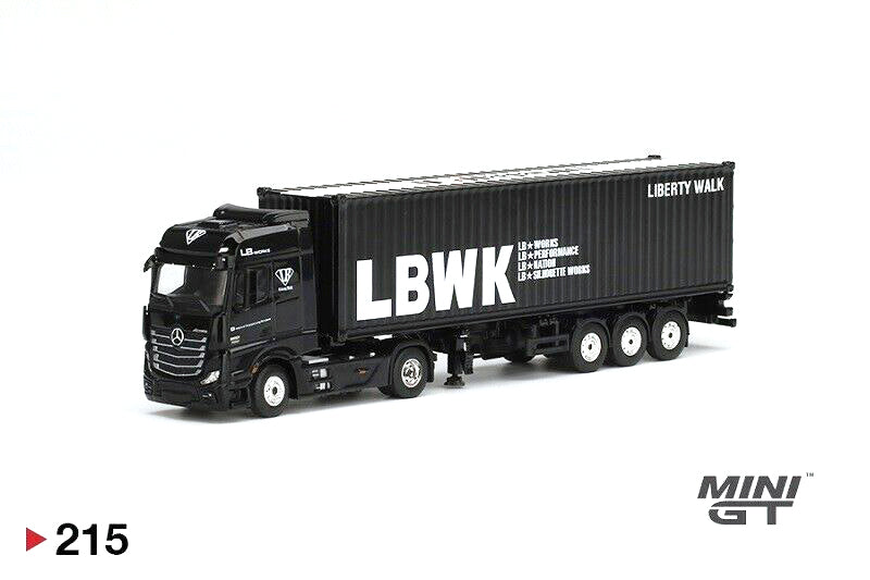 MINI GT #215 1:64 LBWK MERCEDES-BENZ ACTROS With Metal 40 Ft
