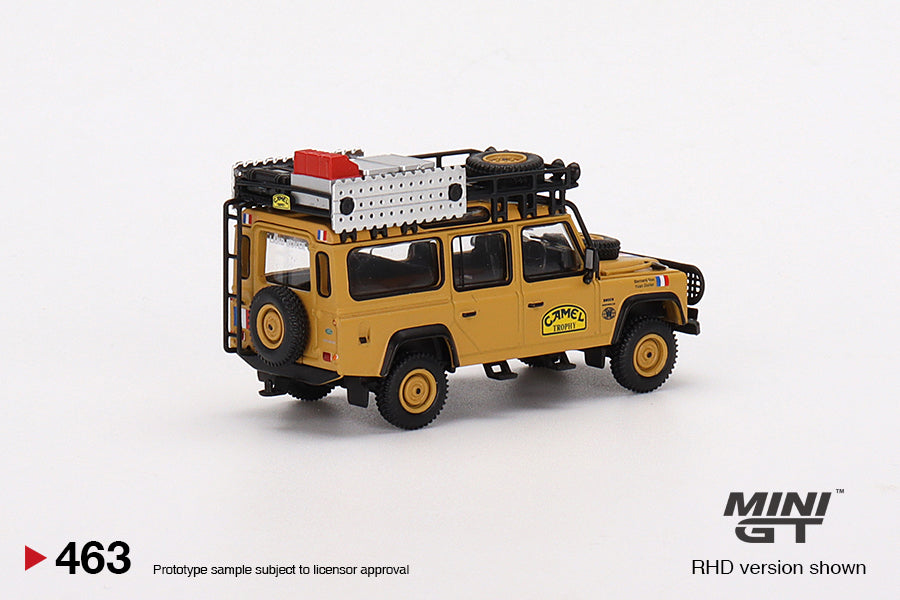 MINI GT　ランドローバー ディフェンダー110　キャメルトロフィー　108 MINI GT #463 Land Rover Defender 110 1989 Camel Trophy Amazon Team