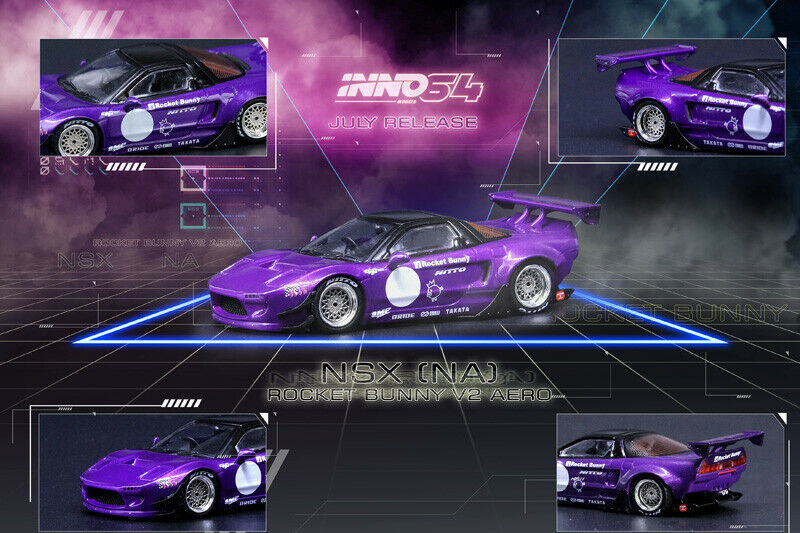 INNO64 1/64 Honda NSX (NA) Rocket Bunny V2 Aero Metallic Purple